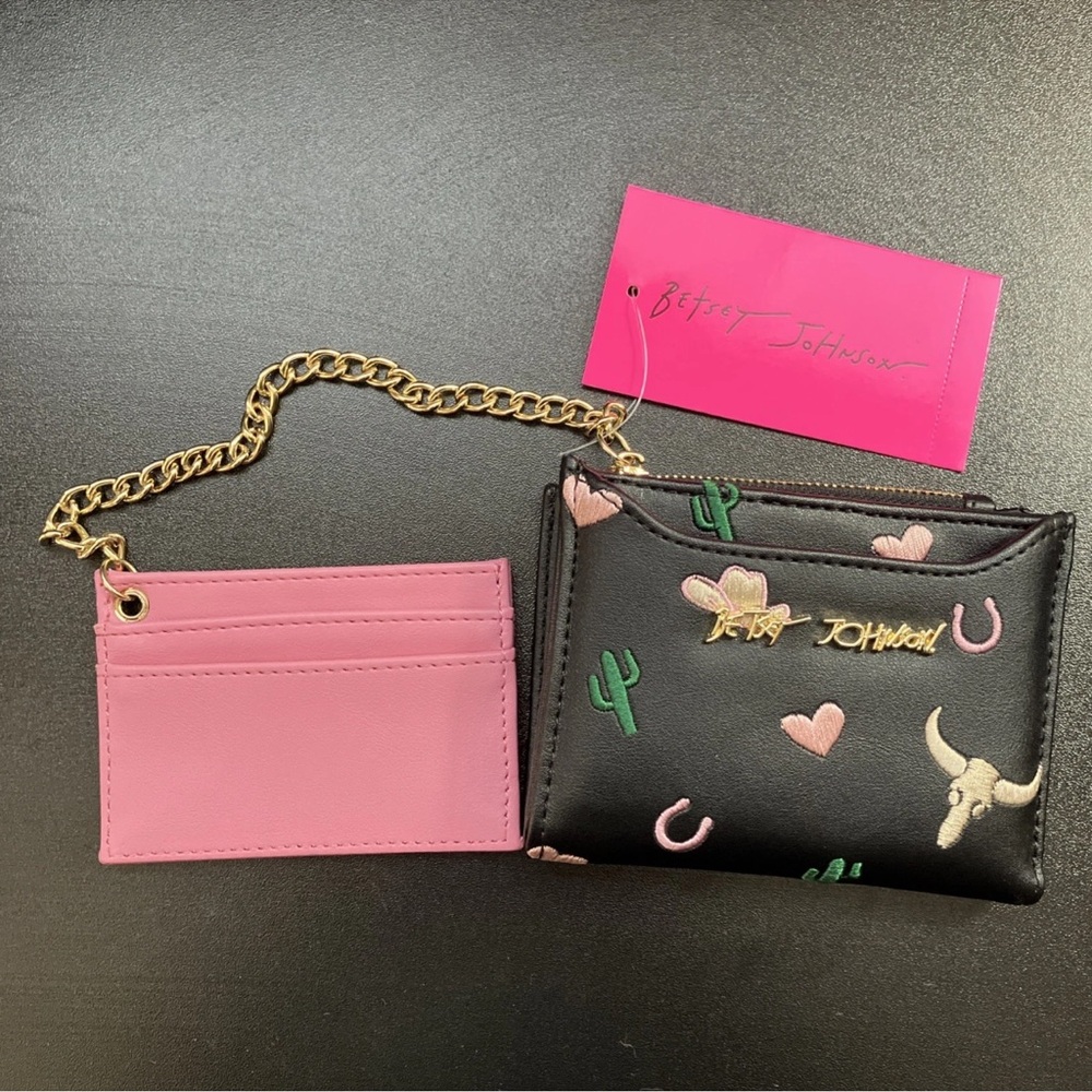 🌵Betsey Johnson Western Card Holder Wallet On Chain NWT